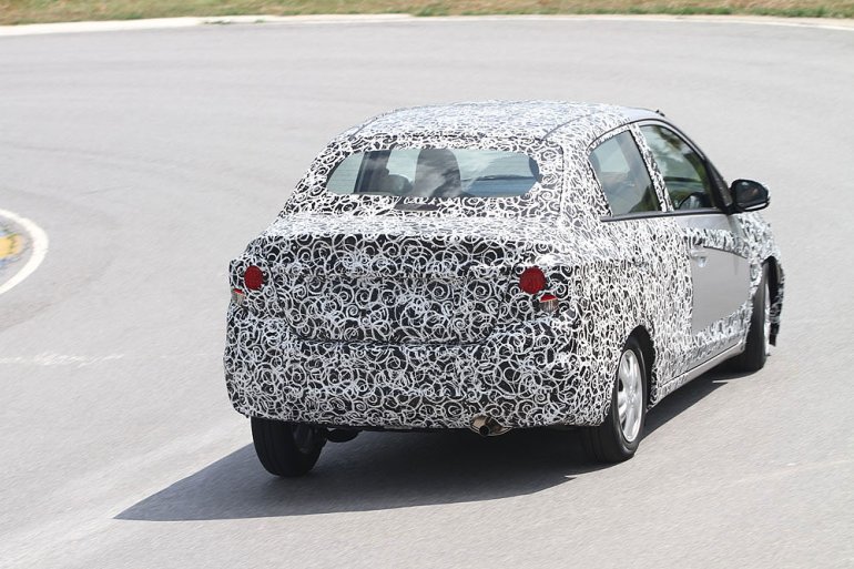 Honda Brio sedan rear three quarters