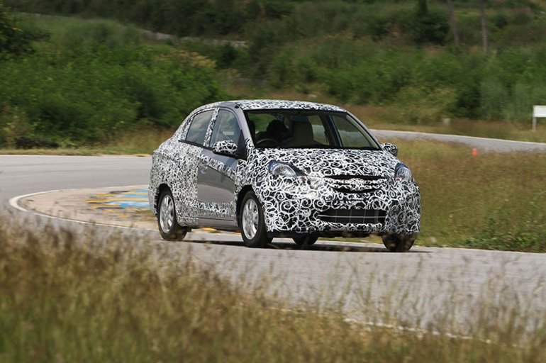 Honda Brio sedan in action
