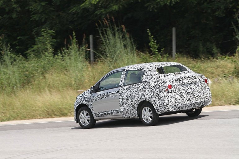 Honda Brio sedan turning in