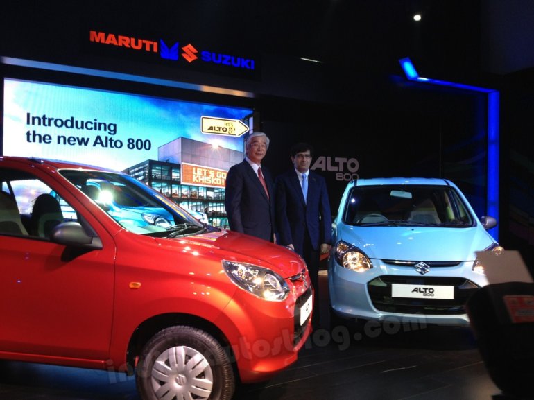 Maruti Alto 800 with Mr Nakanishi and Mr Pareek