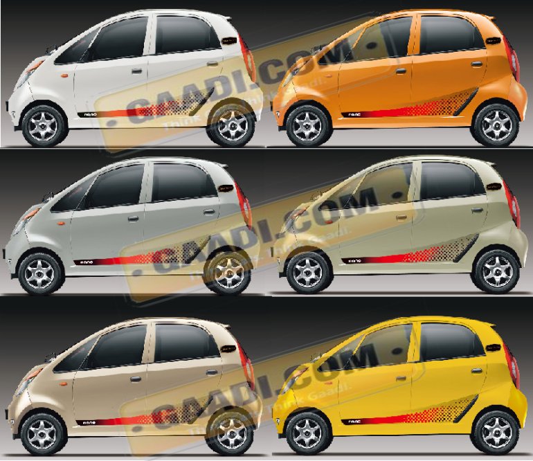 Tata Nano Special Edition color options