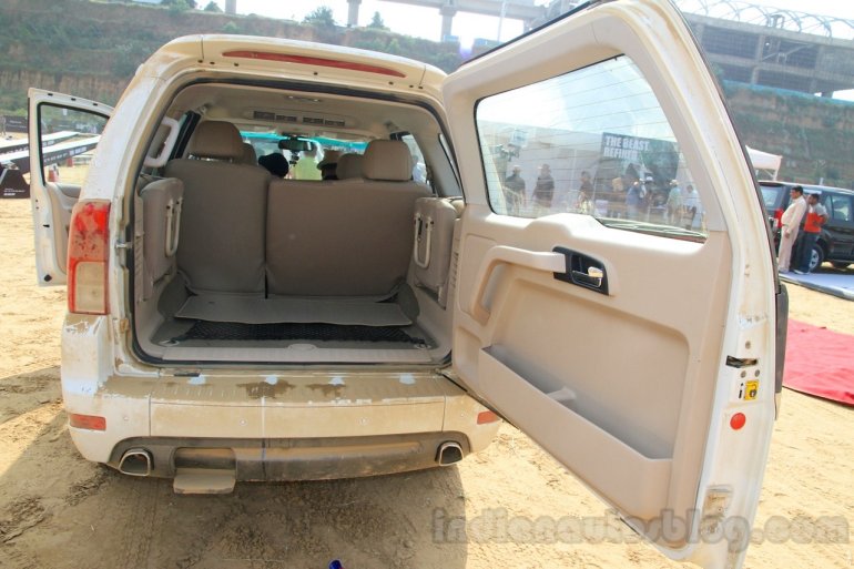Tata Safari Storme seats folded up