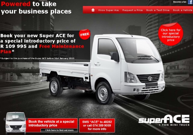 Tata Super Ace launches in South Africa