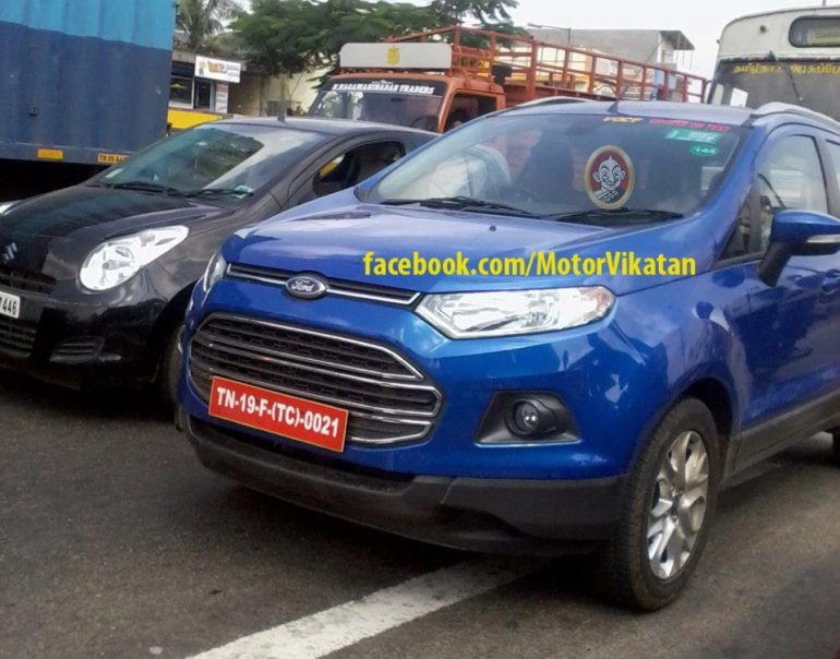 Ford EcoSport spyshot chennai front