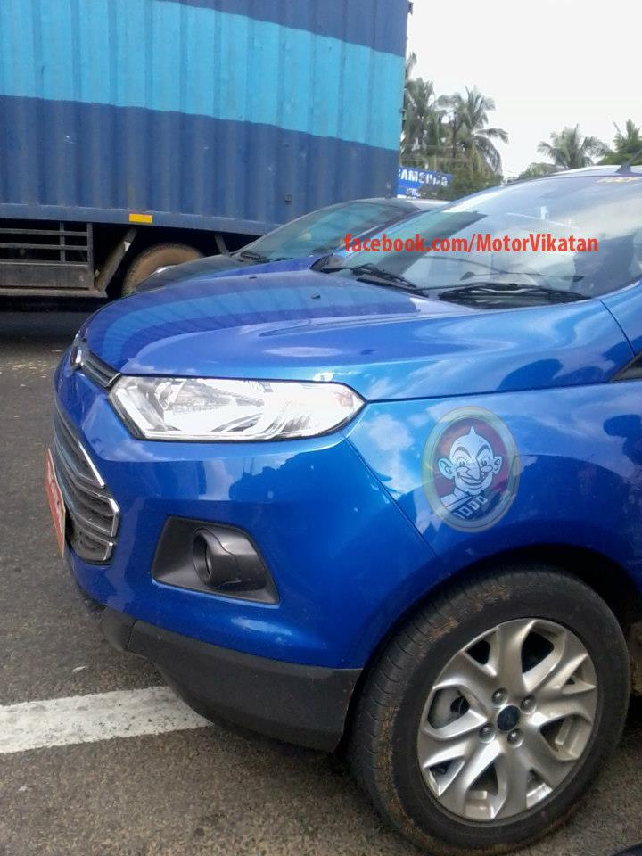 Ford EcoSport spyshot chennai nose