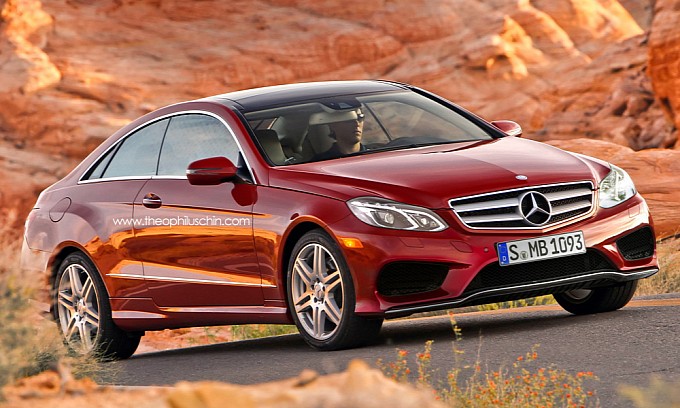 New Mercedes E Class Coupe  front