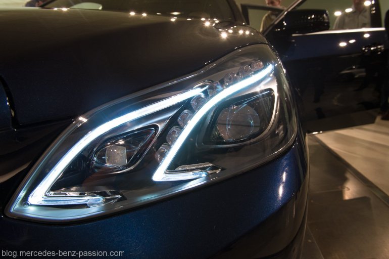 2014 Mercedes E Class private unveiling headlight