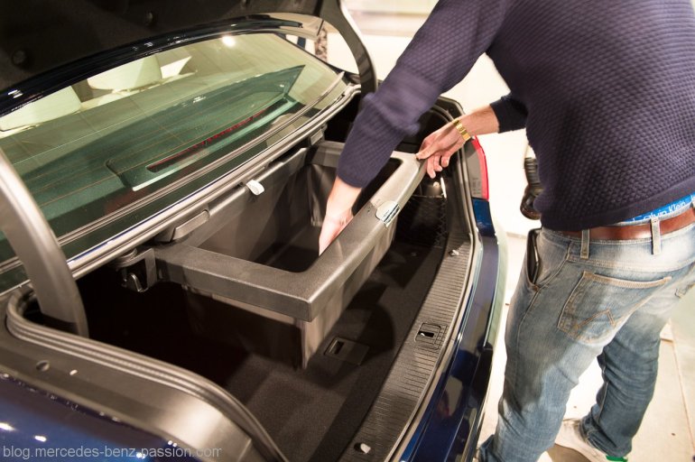 2014 Mercedes E Class private unveiling boot compartment