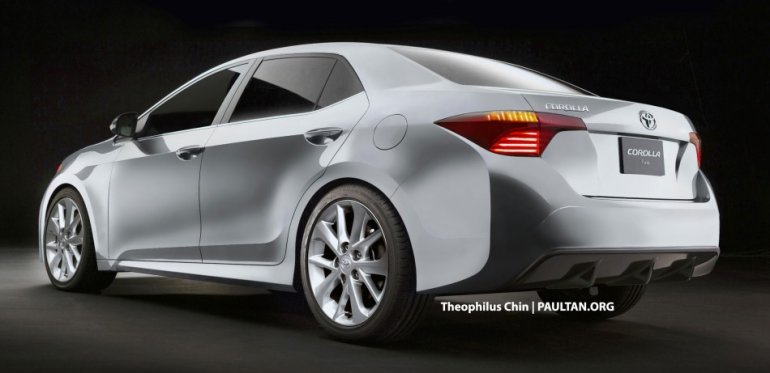 2014 Toyota Corolla rear rendering 
