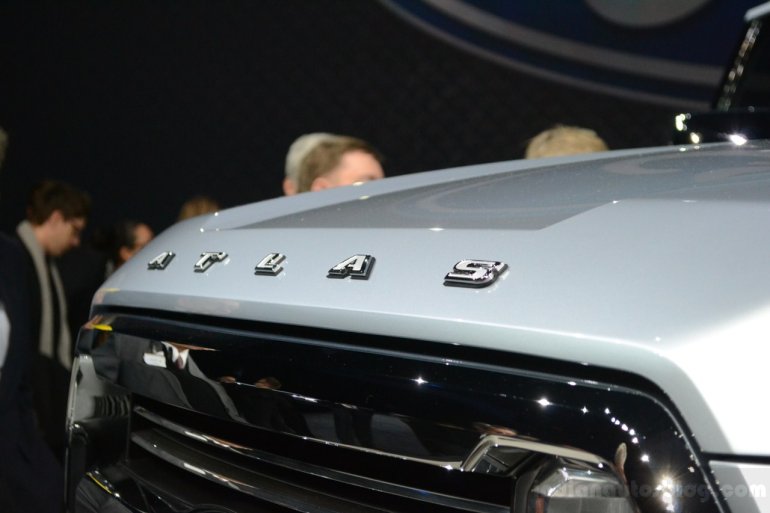 Ford Atlas Concept badge on the hood