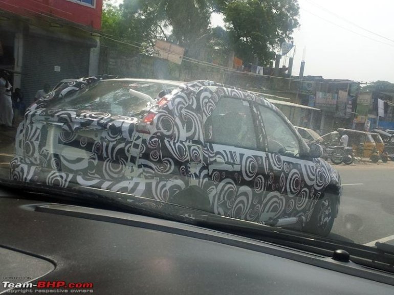 Mahindra Verito CS caught testing rear three quarters