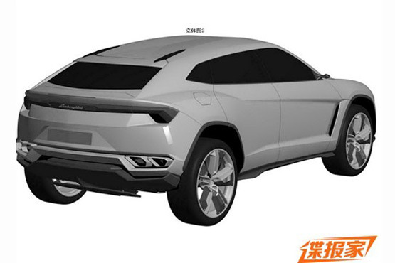 Lamborghini Urus patent leak rear quarter