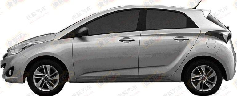 Hyundai HB20 patent leak China profile