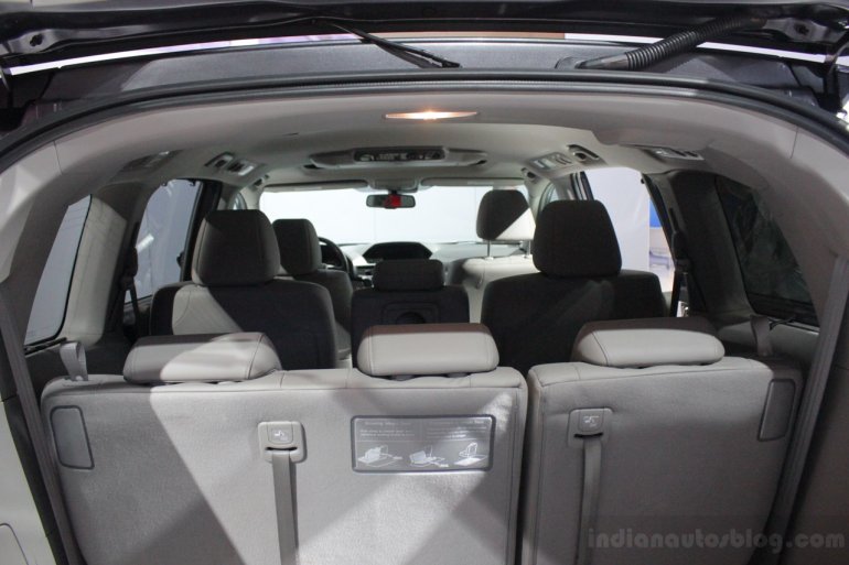 2014 Honda Odyssey Touring Elite cabin view from the rear
