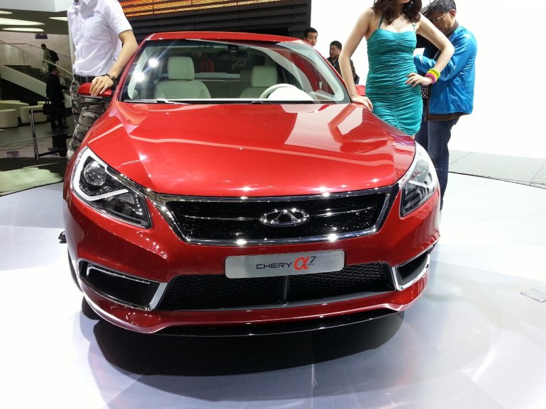 Chery Alpha 7 front at the 2013 Auto Shanghai
