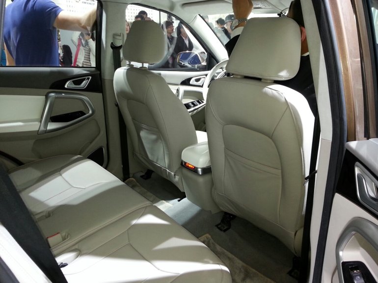 Chery Beta 5 concept rear seat at the 2013 Auto Shanghai