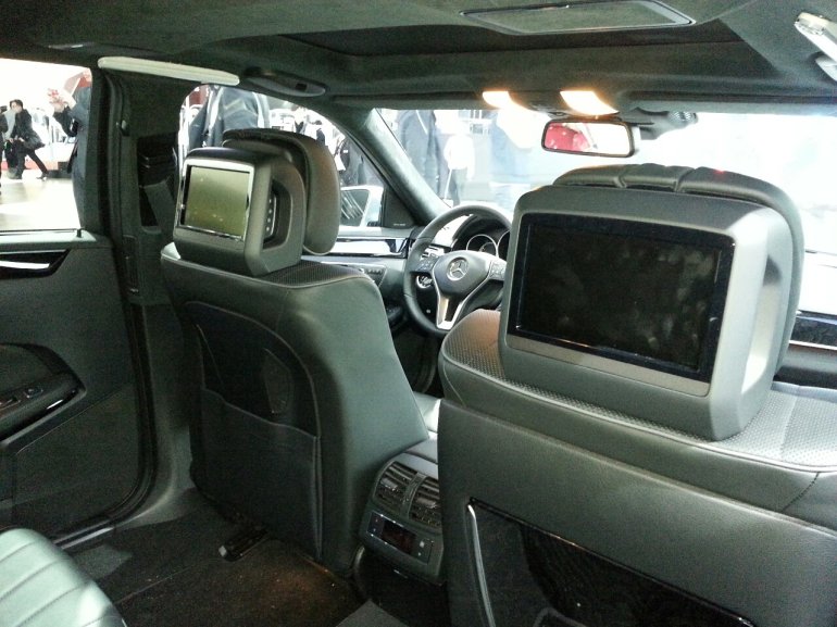 Mercedes Benz E LWB rear entertainment the 2013 Auto Shanghai