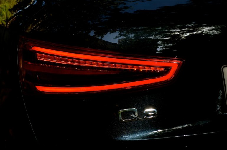Rear tail lights of the Audi Q3 petrol