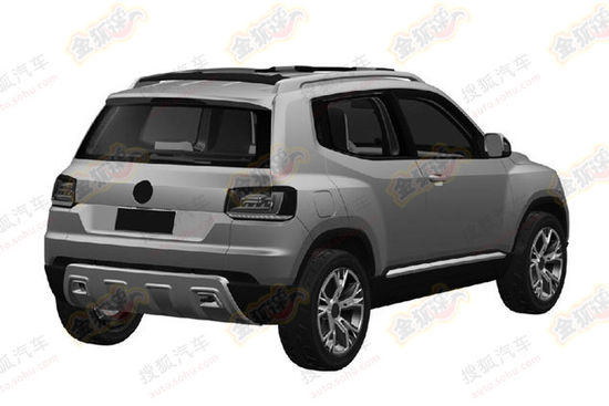 VW Taigun chinese patent leak rear quarter