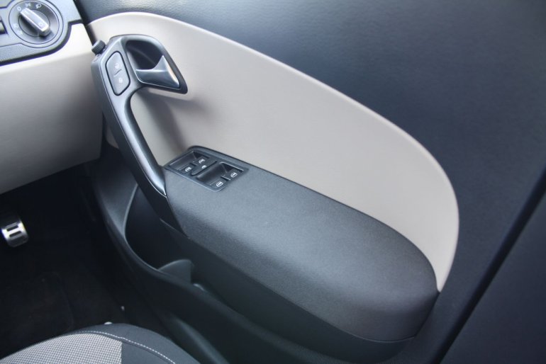 VW Polo GT TSI arm rest trimmed in fabric