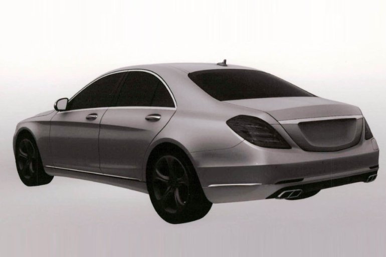 2014 Mercedes S Class S500 Hybrid Plus three quarter view rear