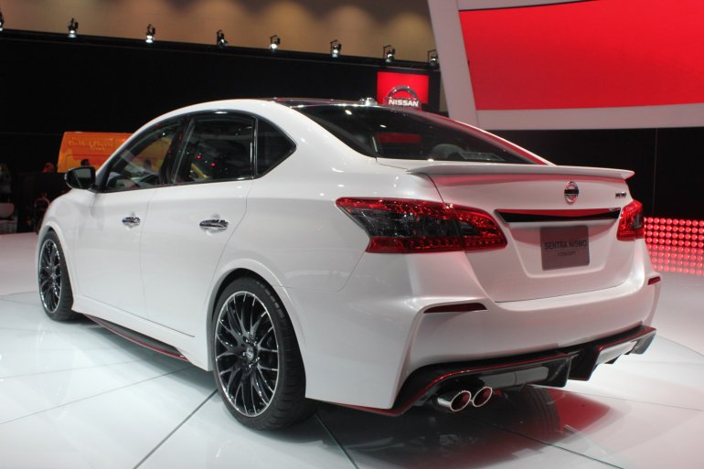 Nissan Sentra Nismo Concept rear three quarters from LA Auto Show 2013