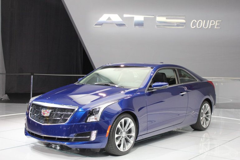 2015 Cadillac ATS Coupe front three quarter at NAIAS 2014