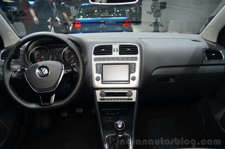 2014 VW Polo facelift dashboard at Geneva Motor Show 2014
