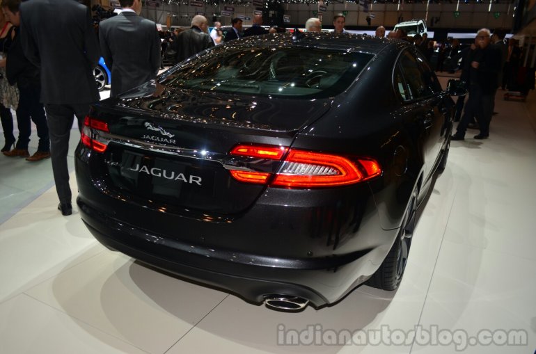 2015 Jaguar XFR-Sport diesel rear three quarter right - Geneva Live