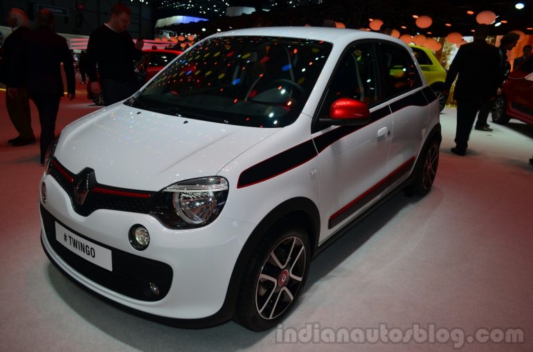 New Renault Twingo front three quarters at Geneva Motor Show