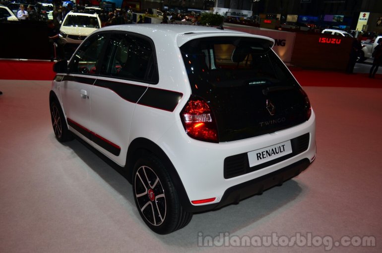 New Renault Twingo rear three quarters at Geneva Motor Show