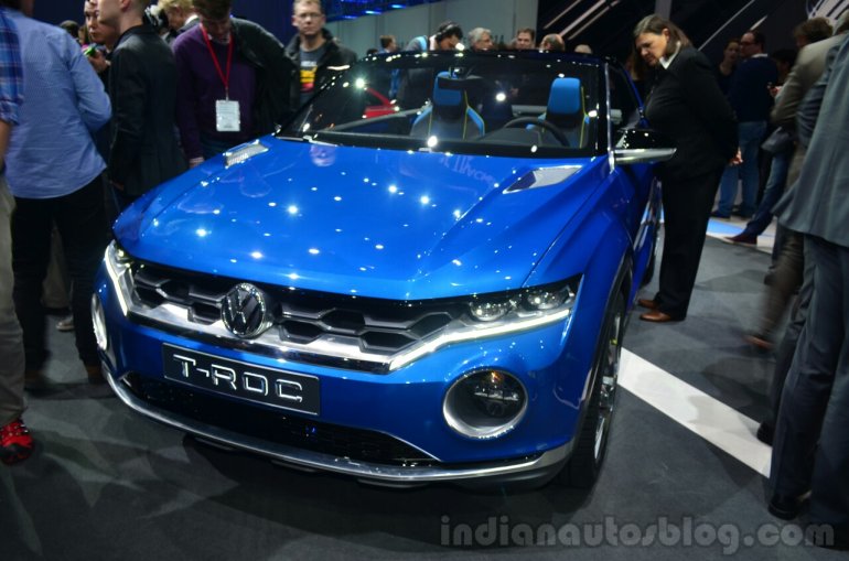 VW T-ROC SUV concept front three quarters Geneva live