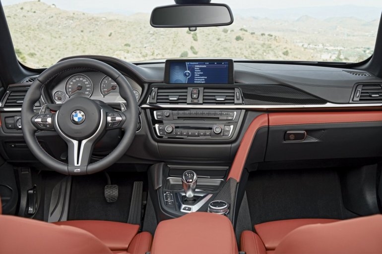 BMW M4 Convertible dashboard press shot
