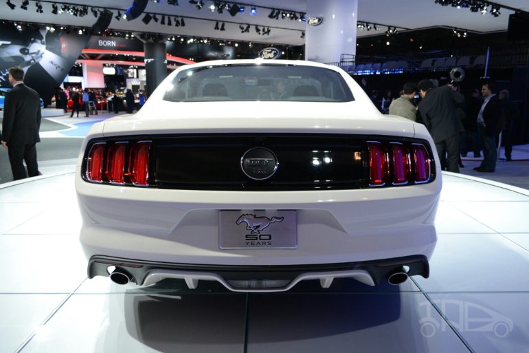 Ford Mustang 50 year limited edition rear fascia at the 2014 New York Auto Show