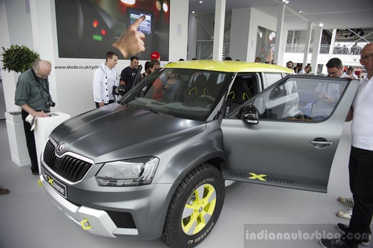 Skoda Yeti Xtreme front three quarters left at Goodwood Festival of Speed 2014