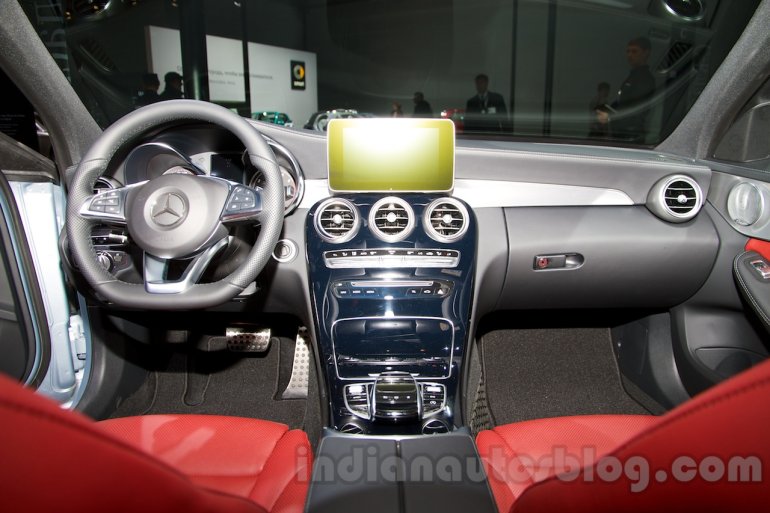 2015 Mercedes C Class dashboard at the 2014 Moscow Motor show