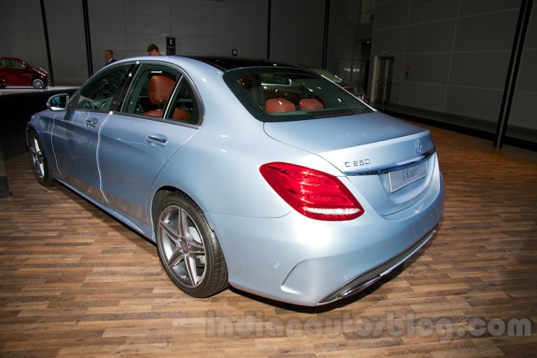 2015 Mercedes C Class rear left three quarter at the 2014 Moscow Motor show