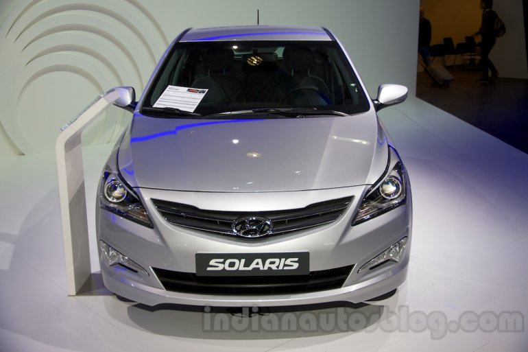 Hyundai Solaris facelift 2014 Moscow live front