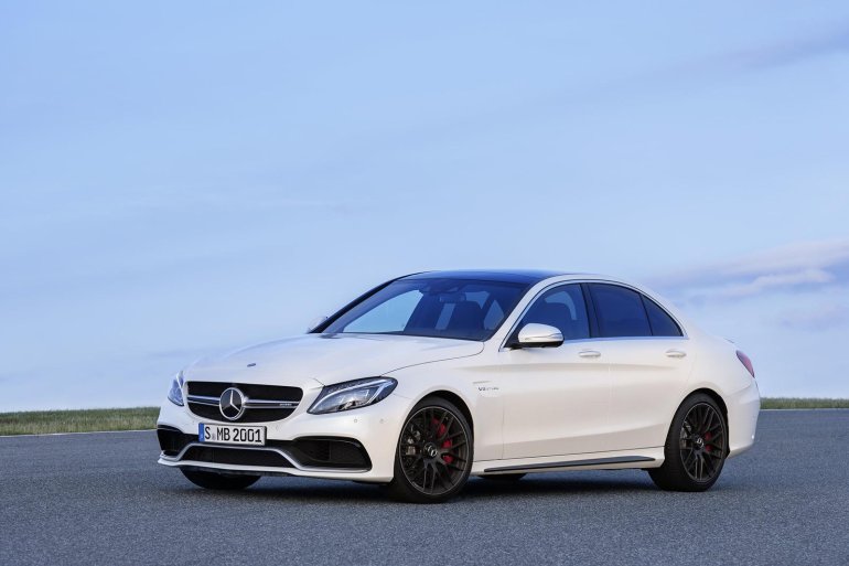 2015 Mercedes C 63 AMG S front three quarters press image