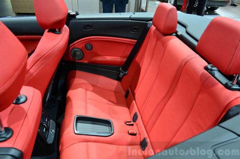 BMW 2 Series Convertible rear seat at the 2014 Paris Motor Show