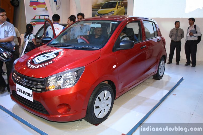 Maruti Celerio front three quarter at the 2014 Nepal Auto Show
