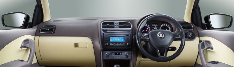 New Skoda Rapid dashboard studio shot