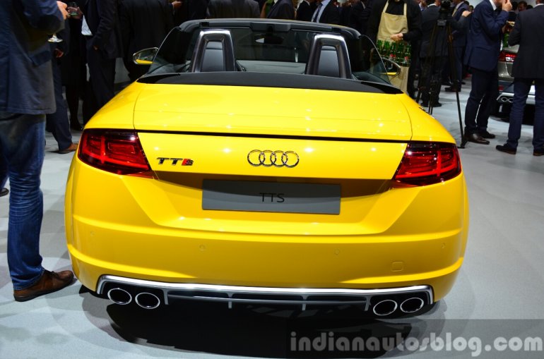 2015 Audi TTS Roadster rear at the 2014 Paris Motor Show