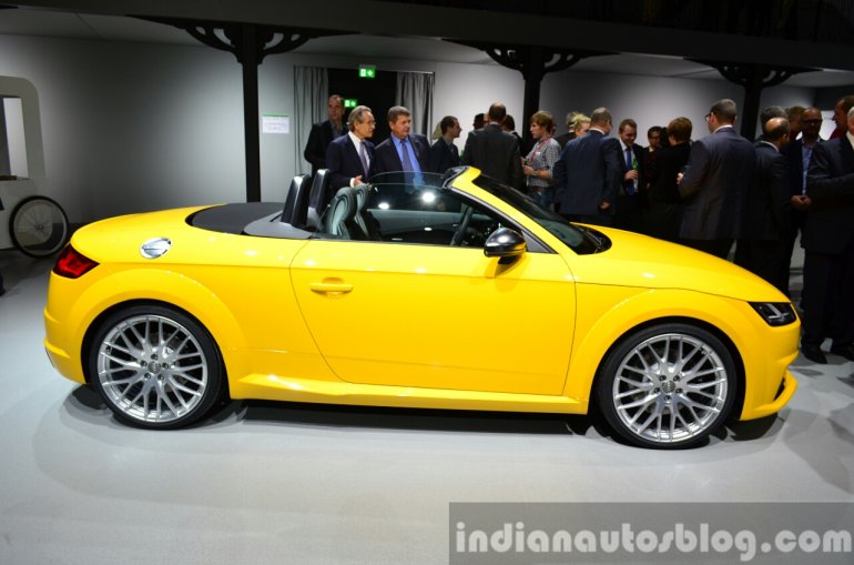 2015 Audi TTS Roadster side at the 2014 Paris Motor Show