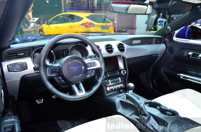 2015 Ford Mustang convertible dashboard at the 2014 Paris Motor Show