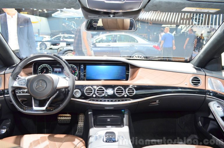 2015 Mercedes S500 Plug-in Hybrid dashboard at the 2014 Paris Motor Show