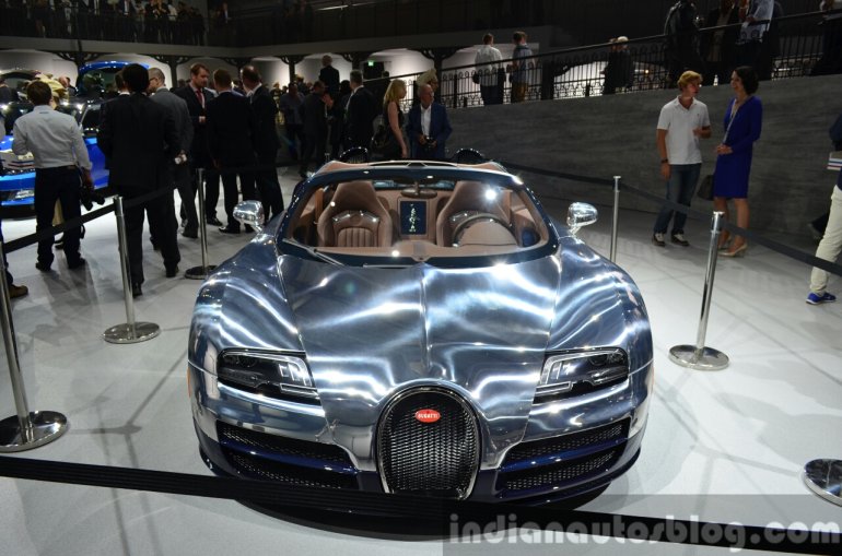 Bugatti Veyron Grand Sport Vitesse Ettore Bugatti front at 2014 Paris Motor Show