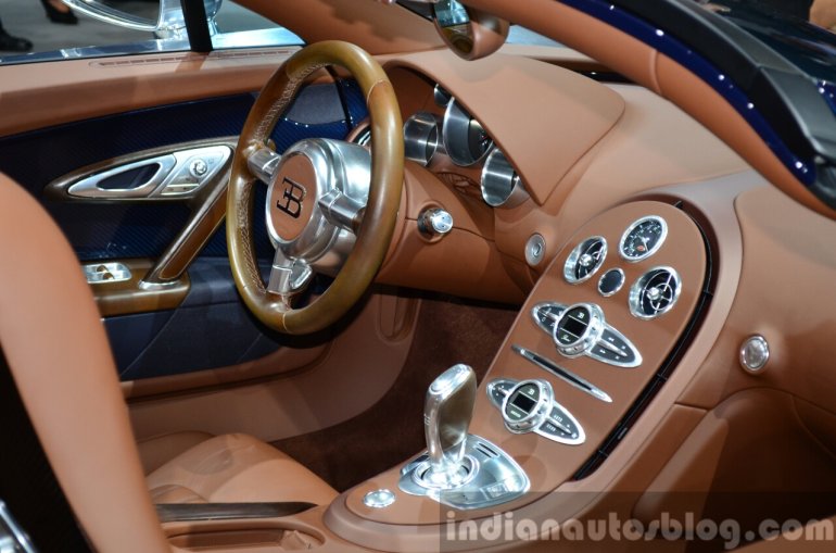Bugatti Veyron Grand Sport Vitesse Ettore Bugatti steering at 2014 Paris Motor Show