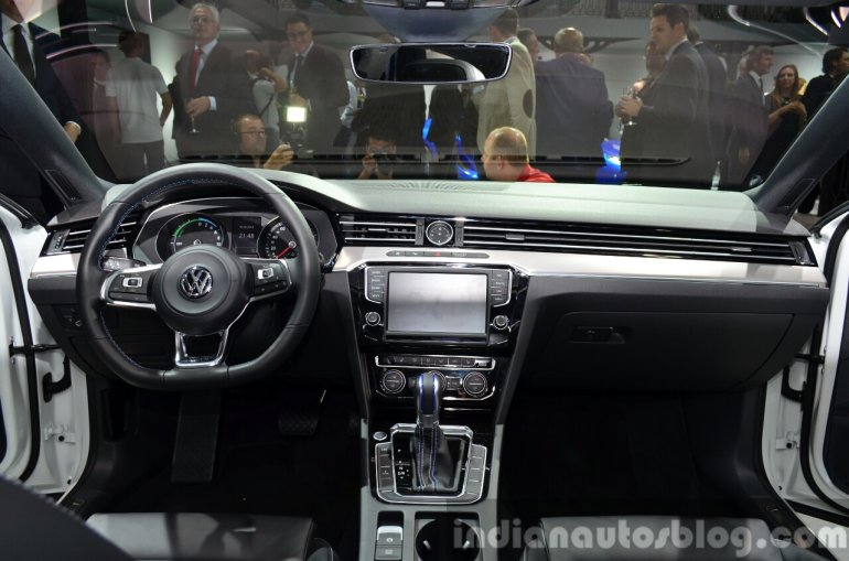 VW Passat GTE dashboard at the 2014 Paris Motor Show