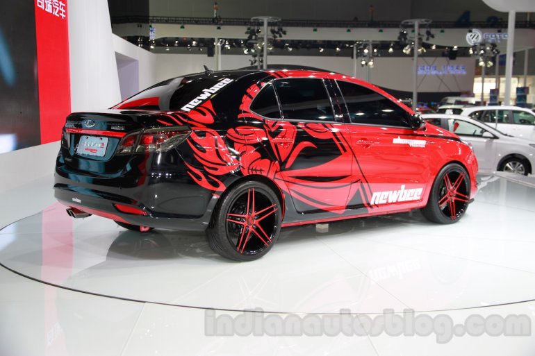 Chery Arrizo 3 Newbee Champion Edition rear quarter at Guangzhou Auto Show 2014
